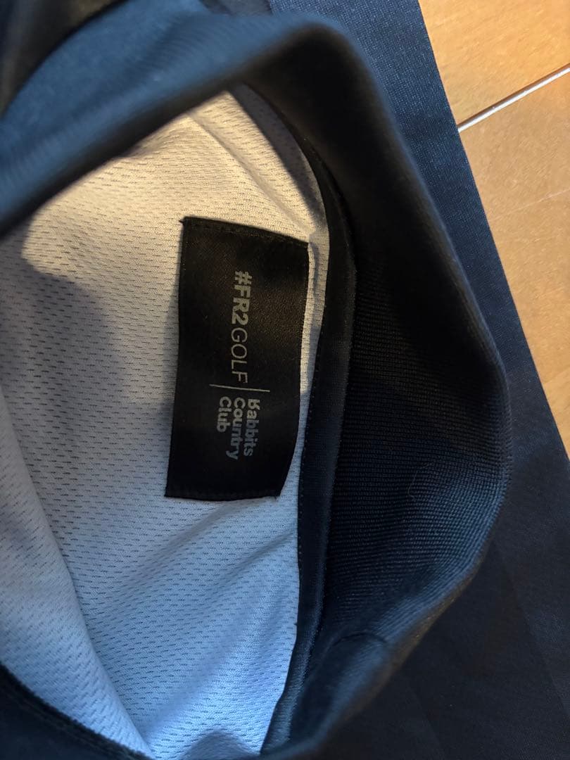 MOONSHOT ストライプモックネックTシャツ　黒　M