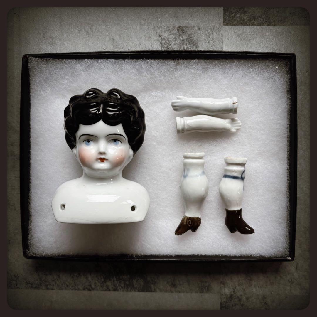アンティーク チャイナヘッドドール　 ドールパーツセット ドイツ製