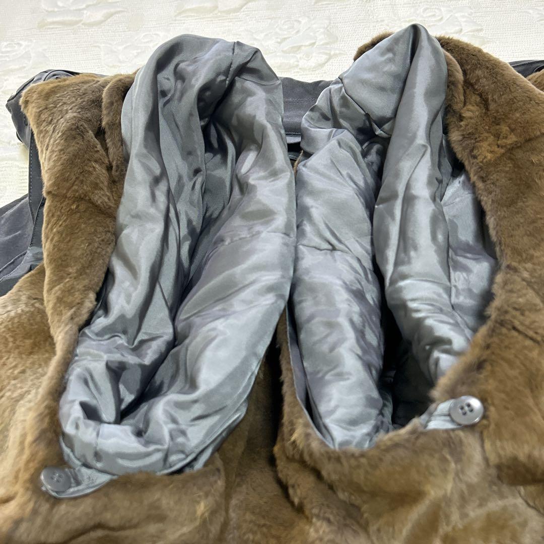 【未使用品】RIZZARE UOMO 毛皮ラビットファーライナー付 モッズコート