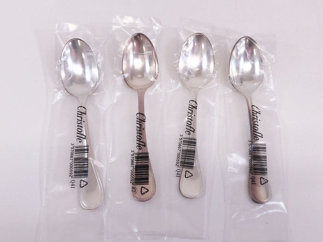 ★クリストフル コーヒースプーン パール カトラリー 4本セット シルバー
