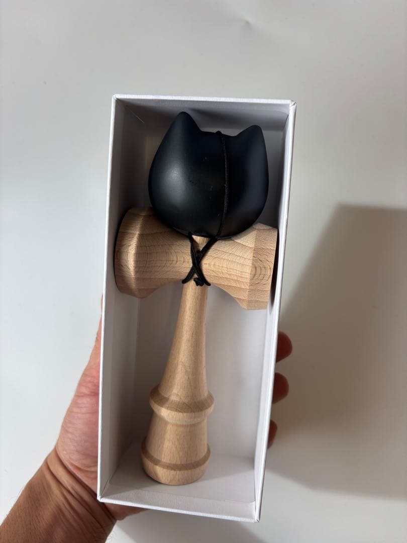 ねこけん 木製 けん玉 猫 ケンダマ kendama 日本製 猫好き 黒猫好き