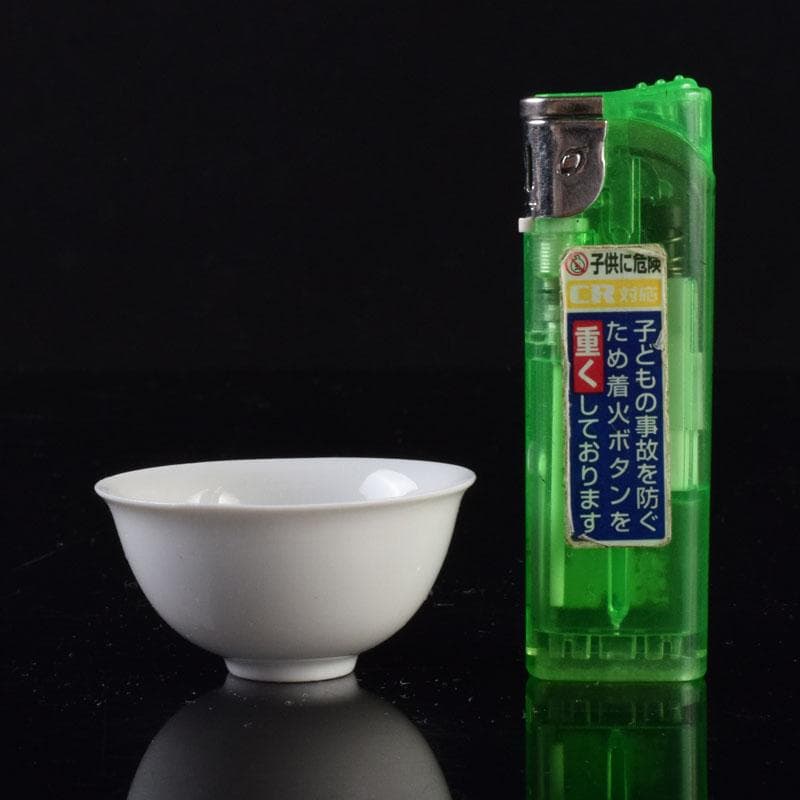 中国　徳化窯白磁　煎茶碗　五客　時代箱付　V　8593