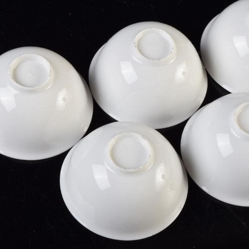 中国　徳化窯白磁　煎茶碗　五客　時代箱付　V　8593