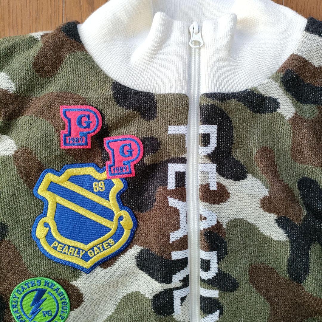 パーリーゲイツ　蓄熱　迷彩　ニット　アウター