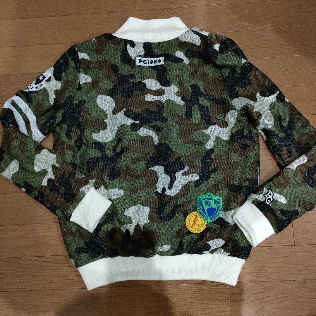 パーリーゲイツ　蓄熱　迷彩　ニット　アウター