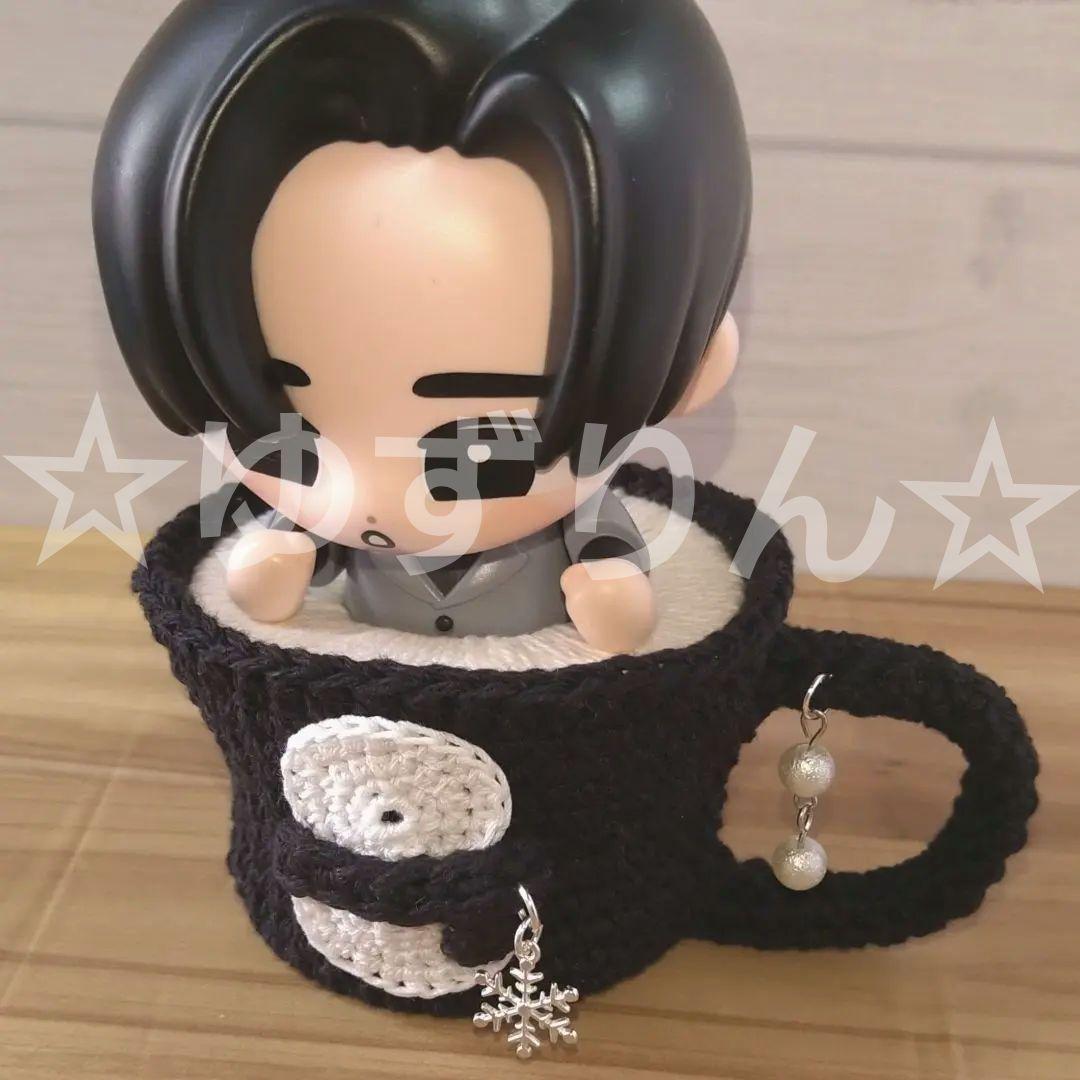 ★ちぇぎぽぽぽ☆★　Man すのチル ソフビ ティーカップ 黒 青