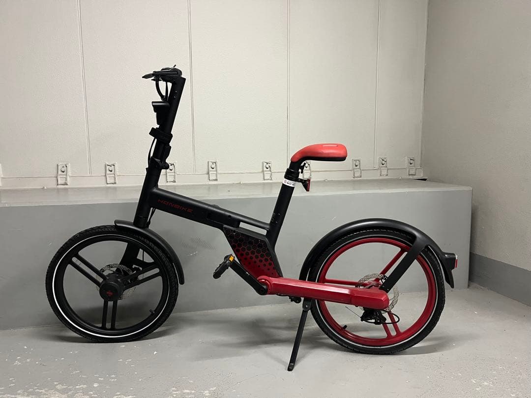 【jazzy3104】HONBIKE/折りたたみ自転車/黒＆赤/