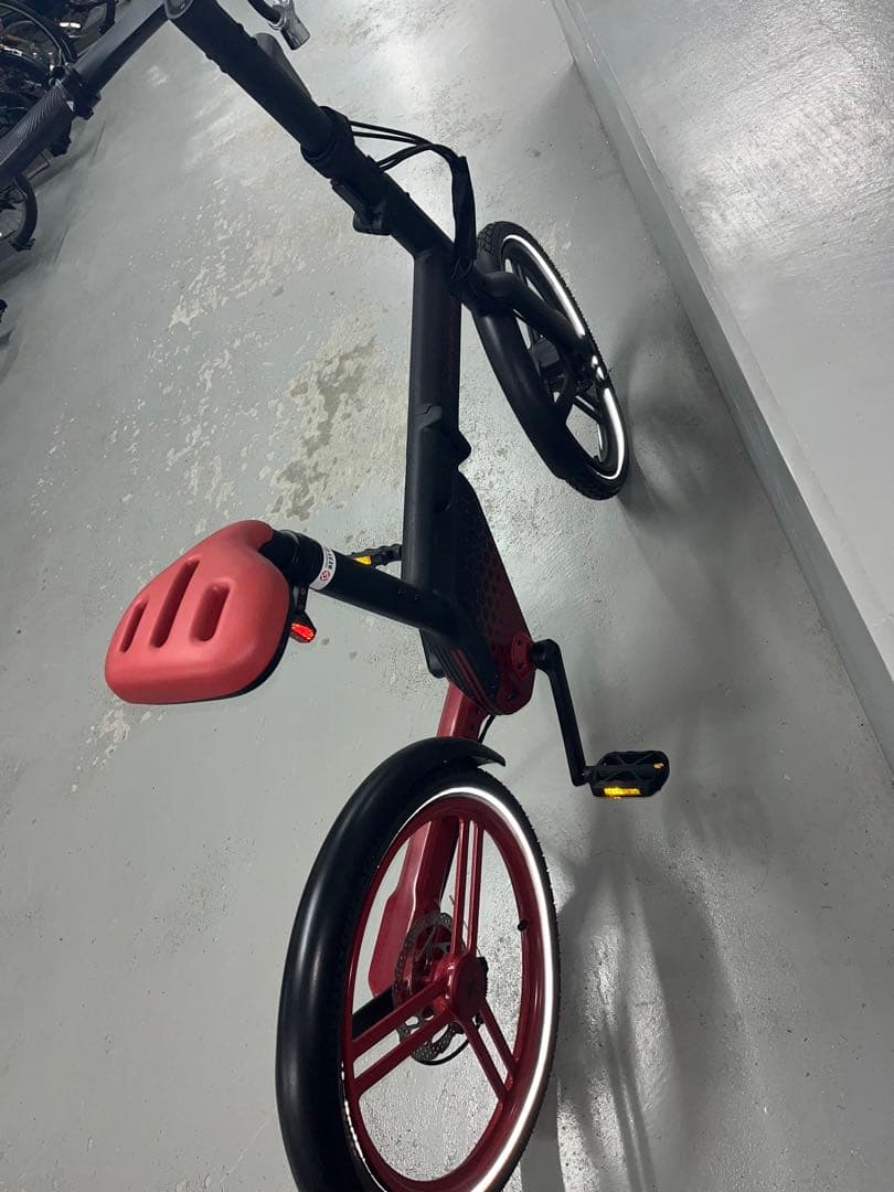 【jazzy3104】HONBIKE/折りたたみ自転車/黒＆赤/