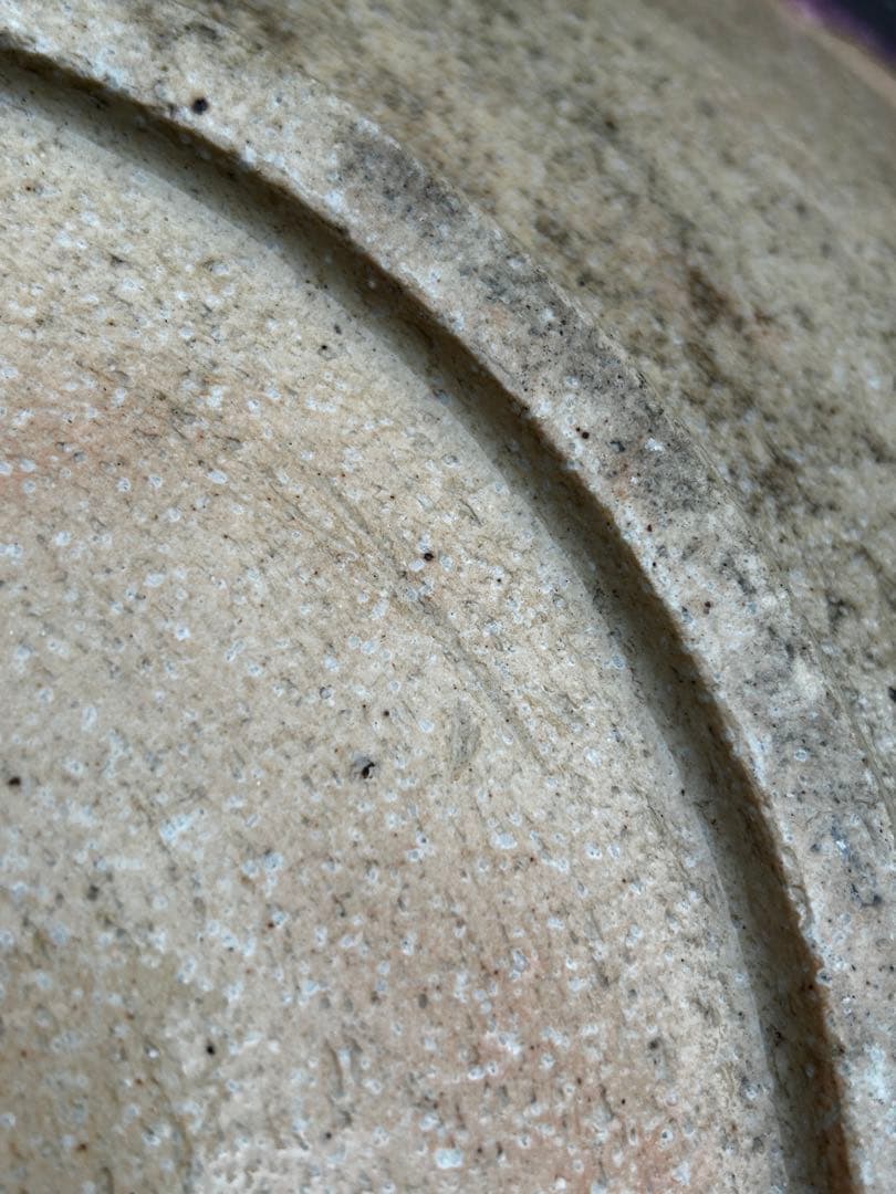 大皿　青とピンクの珍しい色合い　アンティーク