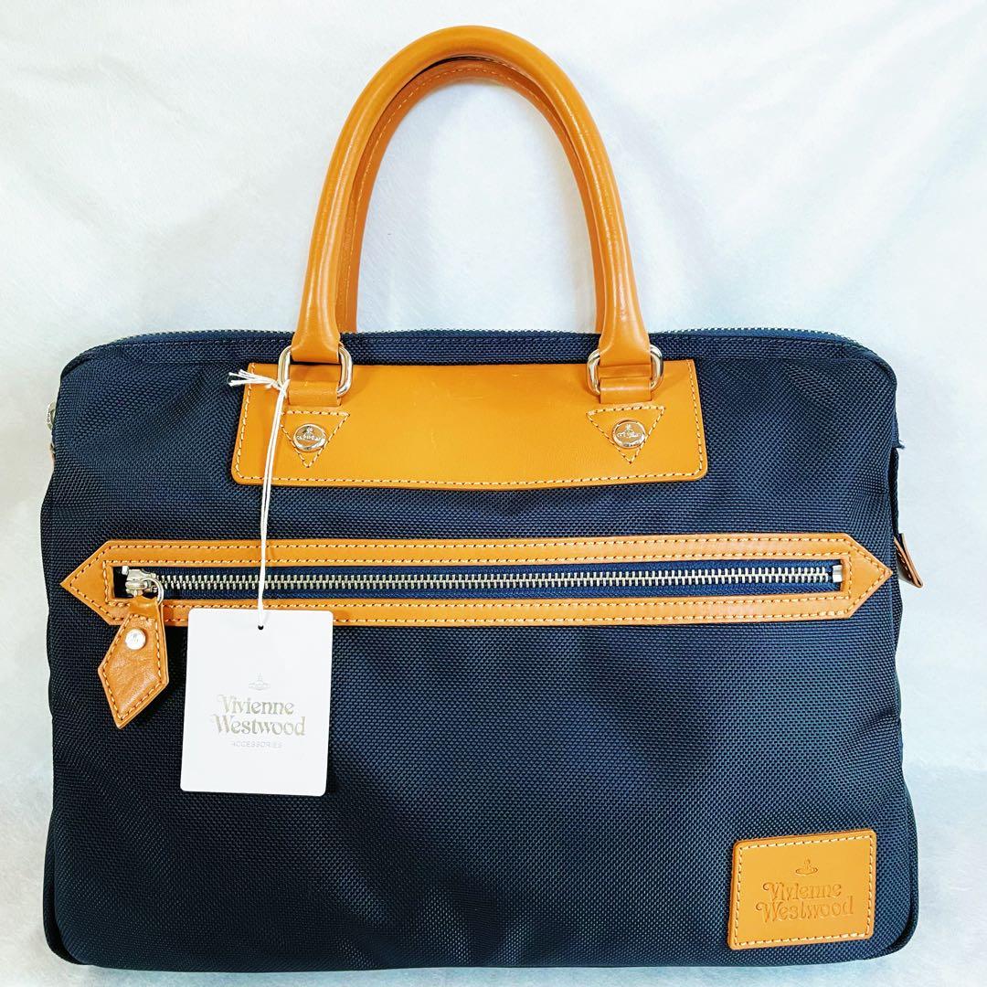 Vivienne Westwood ネイビー ビジネスバッグ