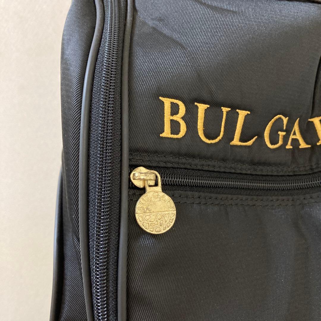 ブルガリ　ゴルフ　キャディバッグ　ヴィンテージ 旧ロゴ×刺繍　希少　クロコ型押