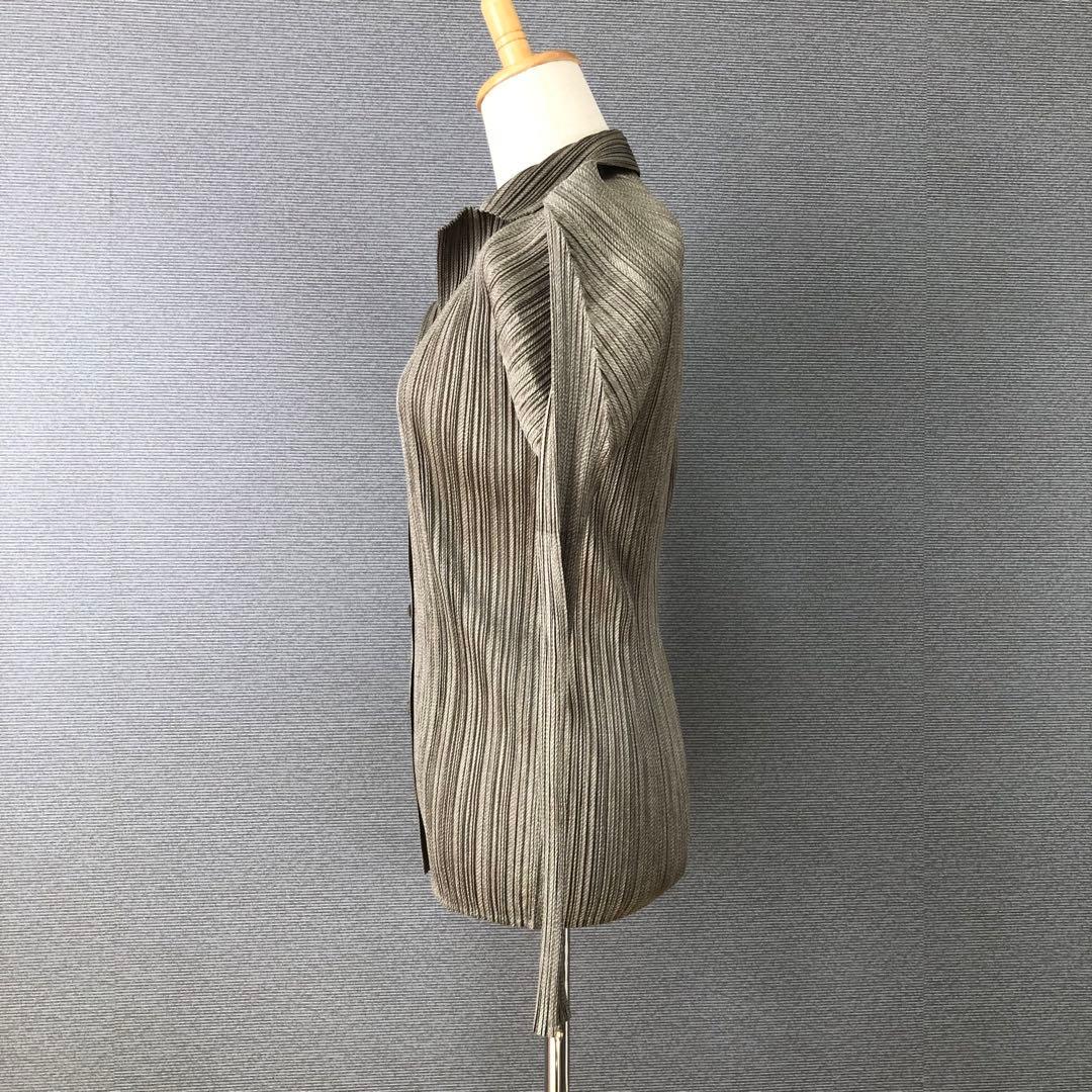 PLEATS PLEASE オープンカラー 長袖シャツ 3 グレージュ