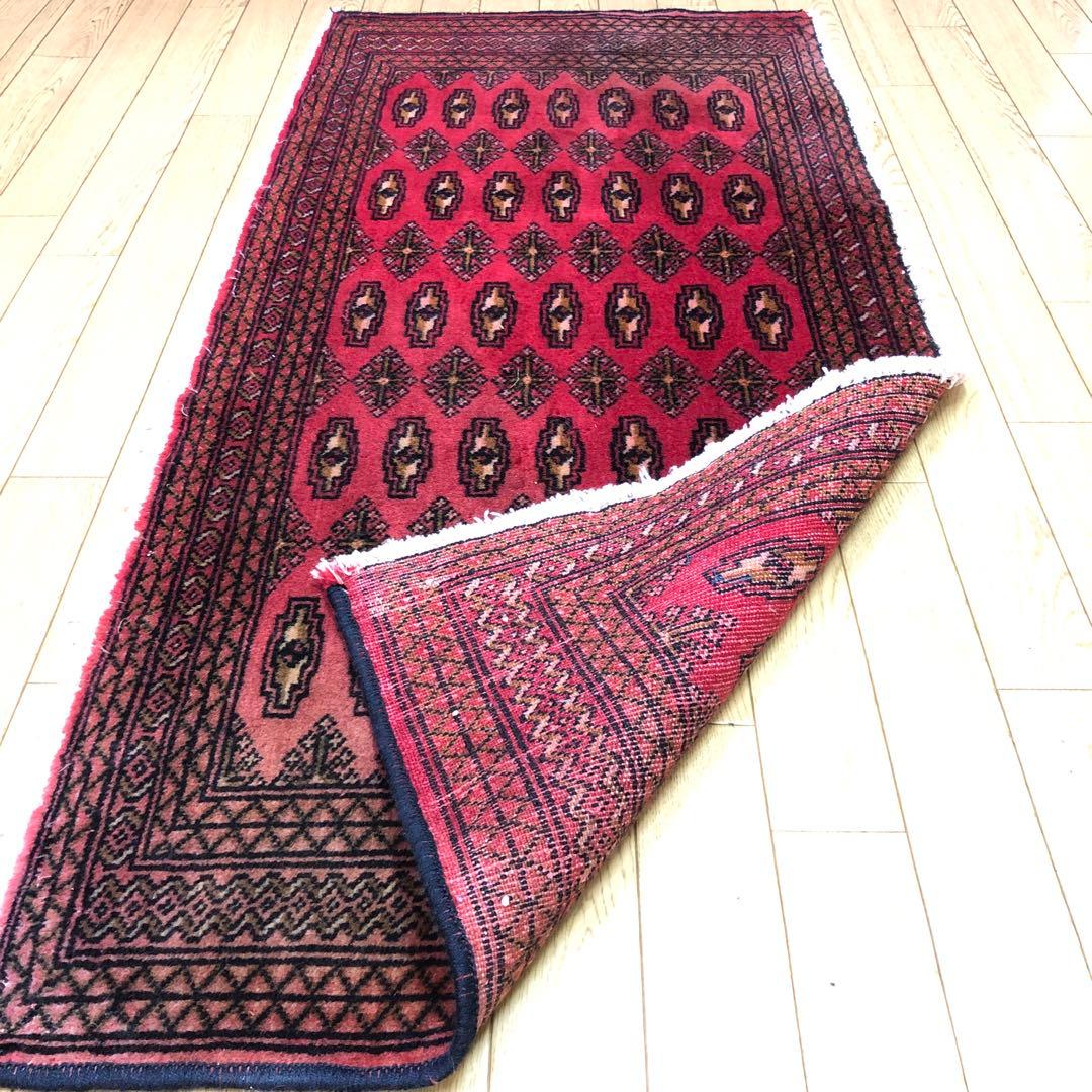 ペルシャ絨毯 ヴィンテージラグ 132×62cm 手織り オールドpersia