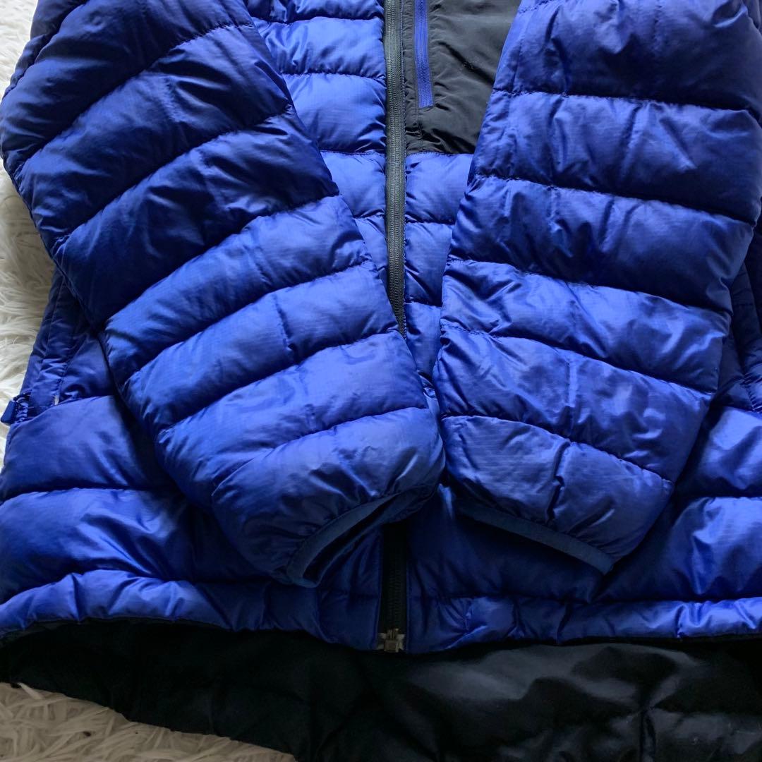お*具様 美品■モンベル ダウンジャケット リバーシブル ブルー　1101492