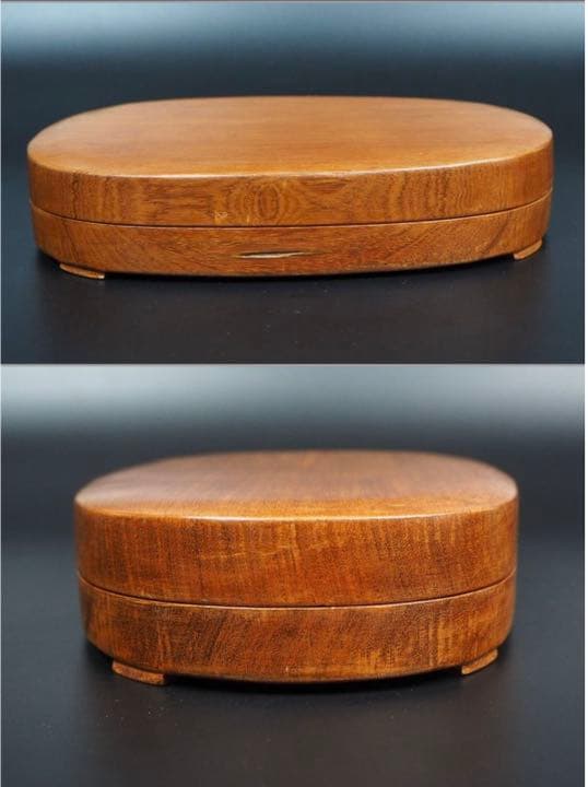 送料無料　時代物 石眼鳳月彫刻緑端渓硯 花梨箱 本物保証　中国古玩