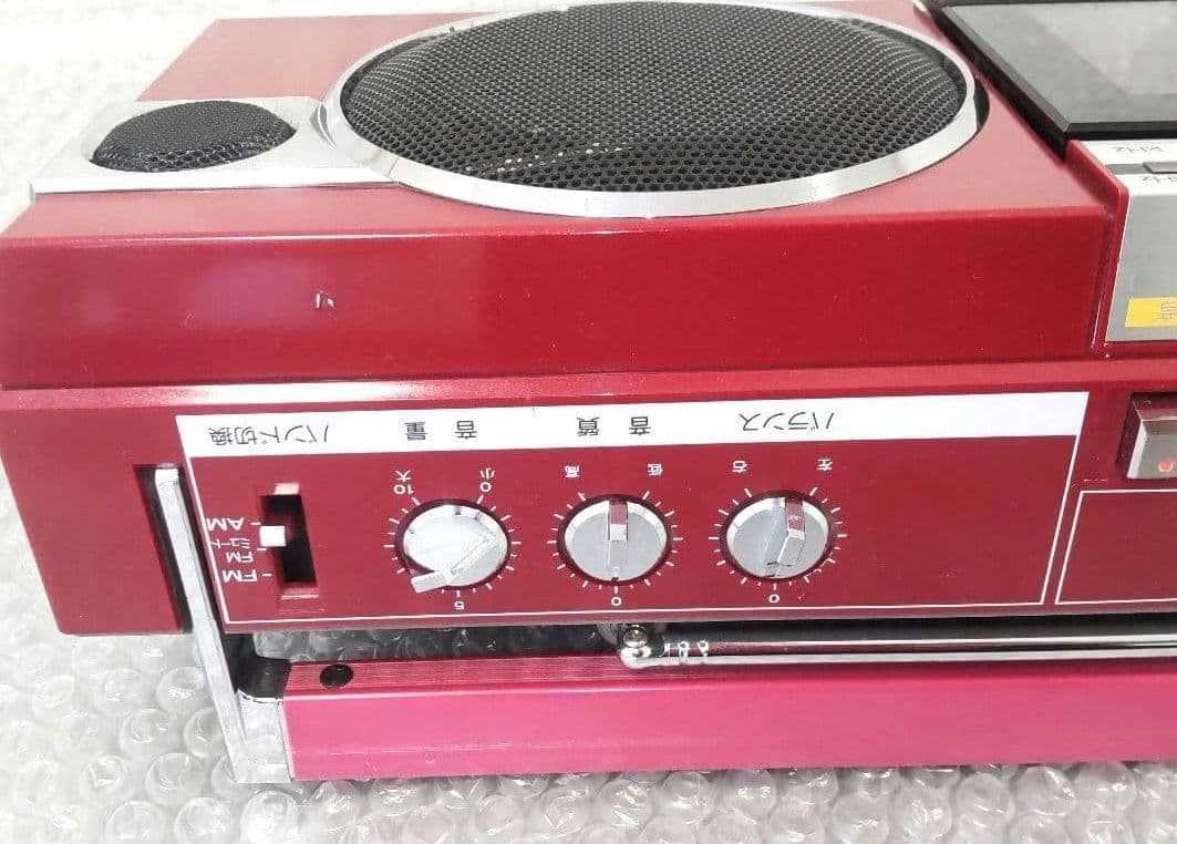ラジカセ　８０年代　日立　ＬＸ－５　・　ラジオＯＫ、テープＮＧ　ジャンク