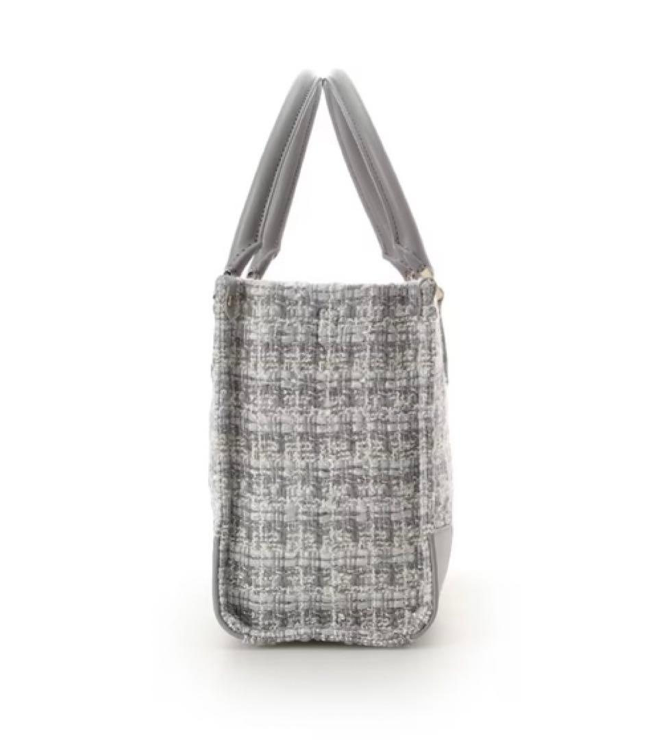 サマンサタバサ ファンシーツイードスクエアハンドバッグ ホリデーコレクション