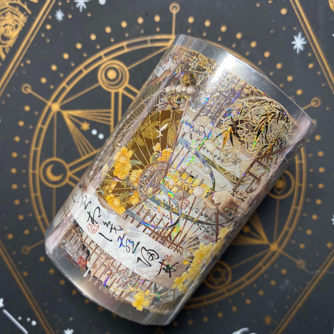 【Q】海外　10m巻　貝殻光マスキングテープ　動物系/装飾系/お花系/古風系