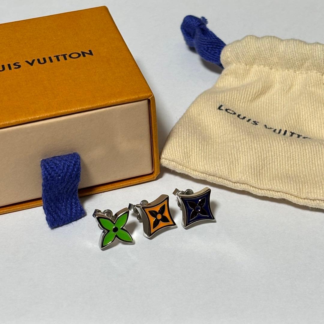 LOUIS VUITTON ピアス ブックル モノグラム パーティー 3セット