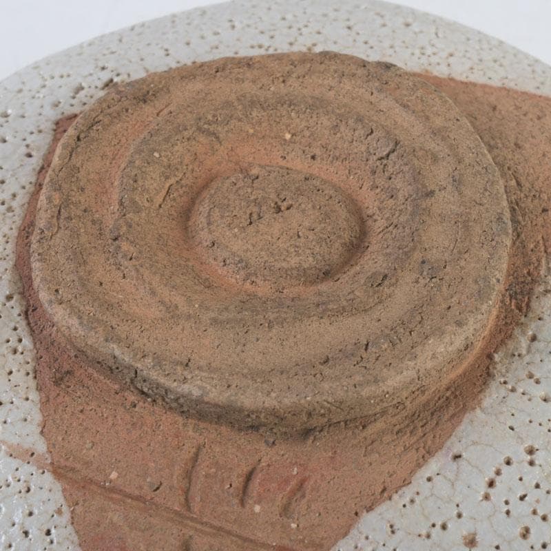 茶道具　人間国宝　荒川豊蔵作　志野茶碗　共箱　M　9744