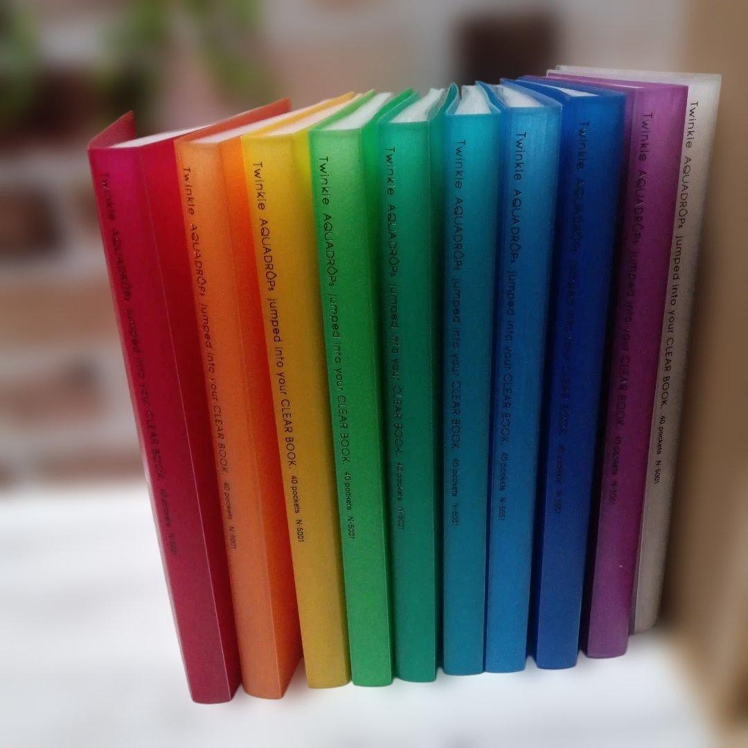 A4サイズ クリアファイル 10冊セット レインボーカラー