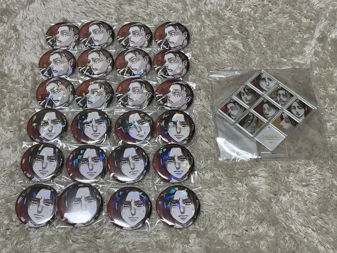 進撃の巨人 Anique 巨人大戦 缶バッジ アクリルコレクション エレン