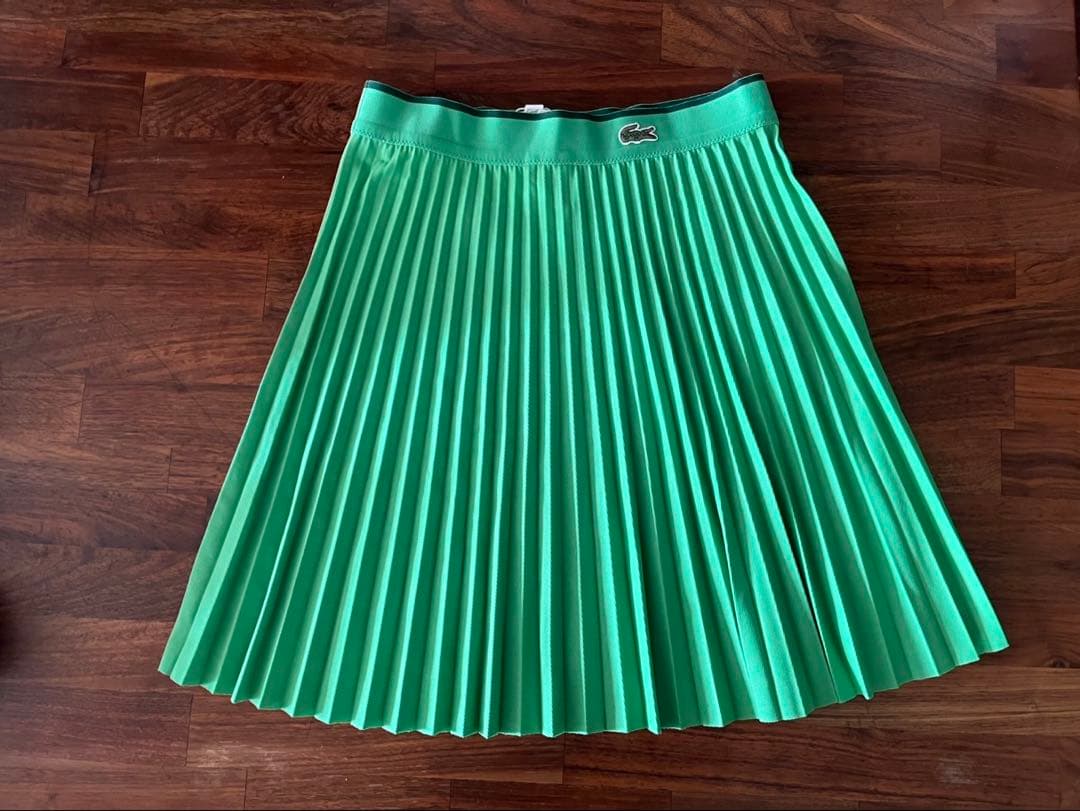 ラコステ グリーン プリーツスカート サイズS JF2701-10