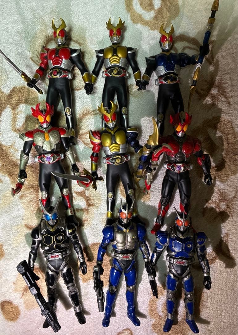 仮面ライダー アギト　ソフビ　武器ありセット　9種　まとめ売り