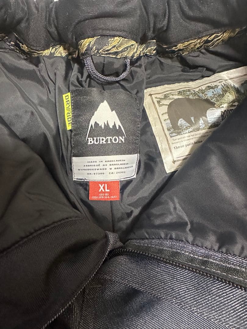 BURTON 上下スノーボードウェア XL160センチ 子ども用 オリーブ