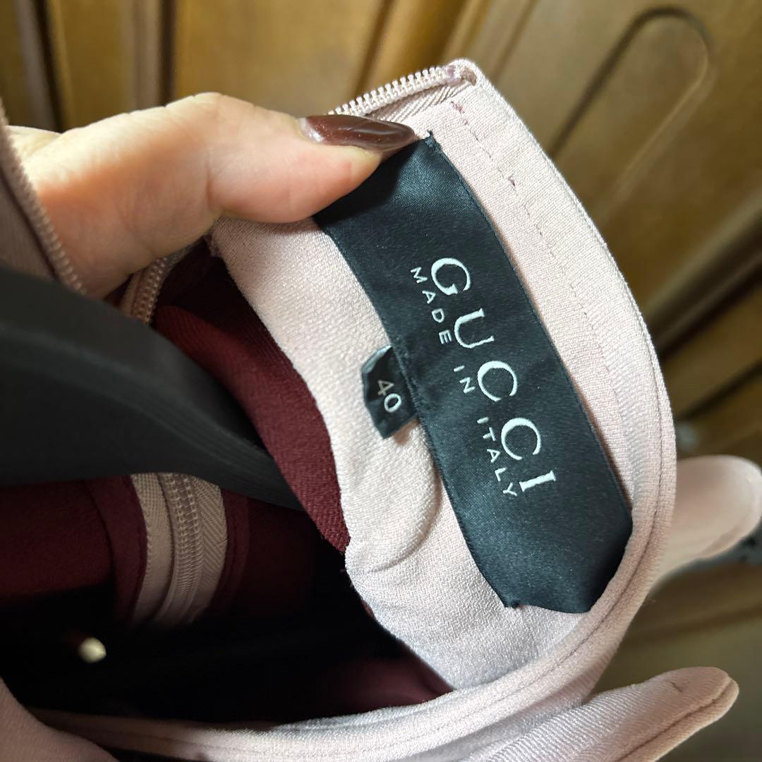 Picasso様尃用GUCCI ノースリーブワンピース 40 ピンク