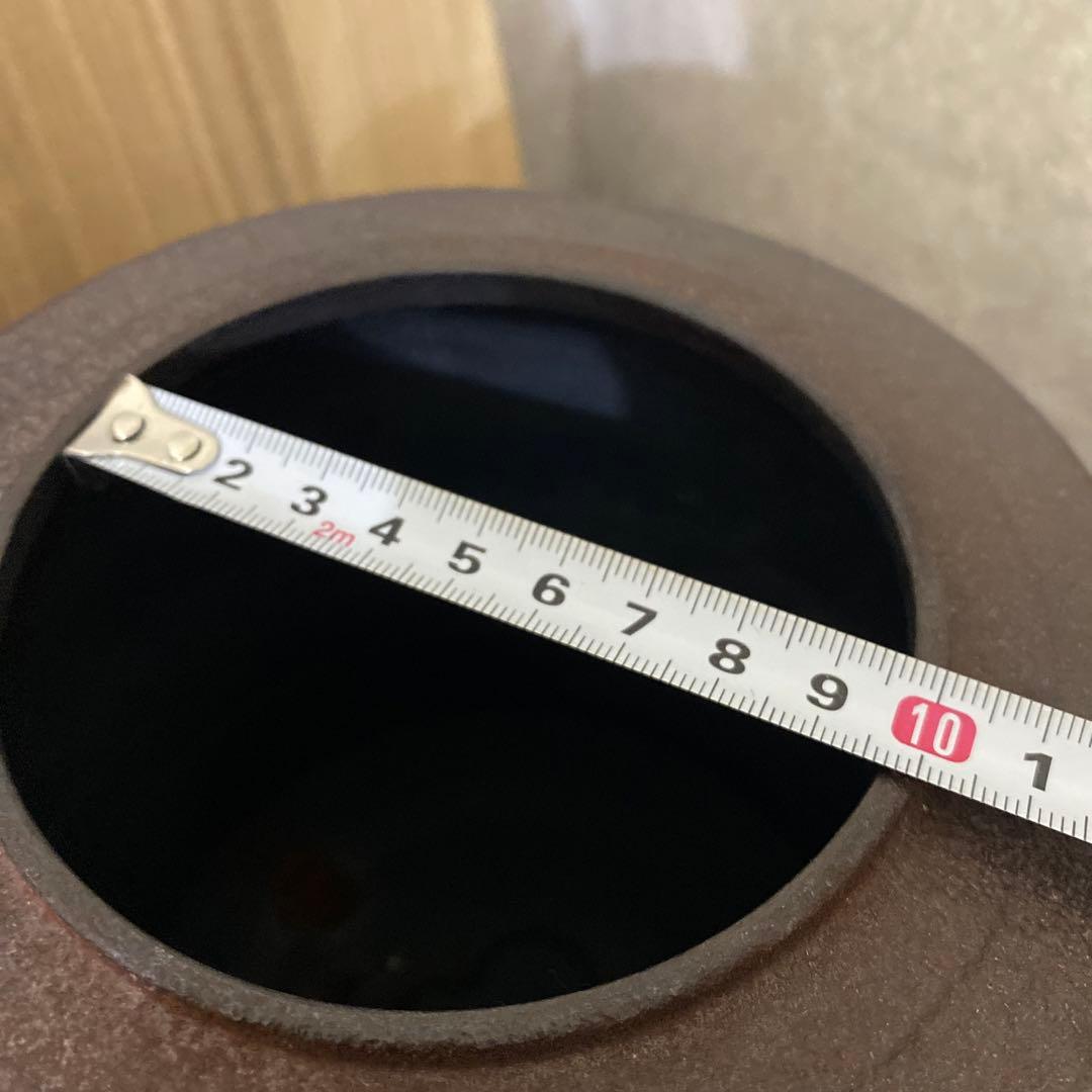 人間国宝　高橋敬典　糸目筒釜　茶道具