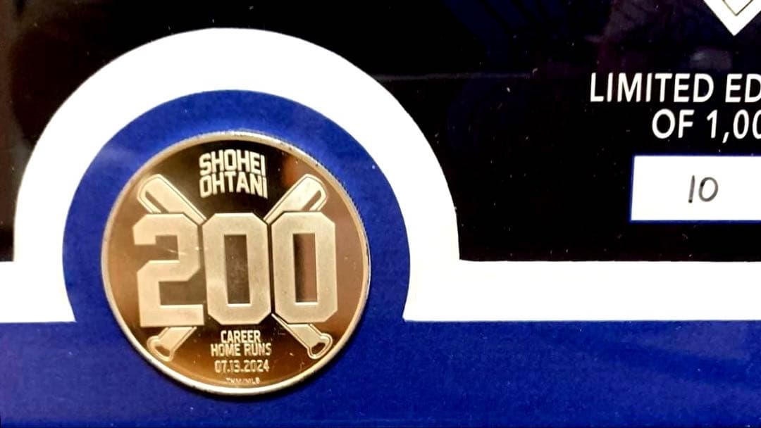大谷翔平　シリアル№10　MLB200号本塁打記念　フォトフレーム　フォトミント