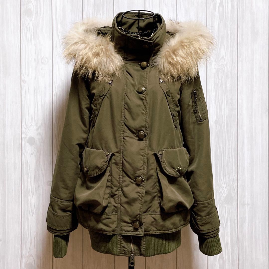 モッズコート リアルファー 平成ギャル y2k グランジ ミリタリー カーキ