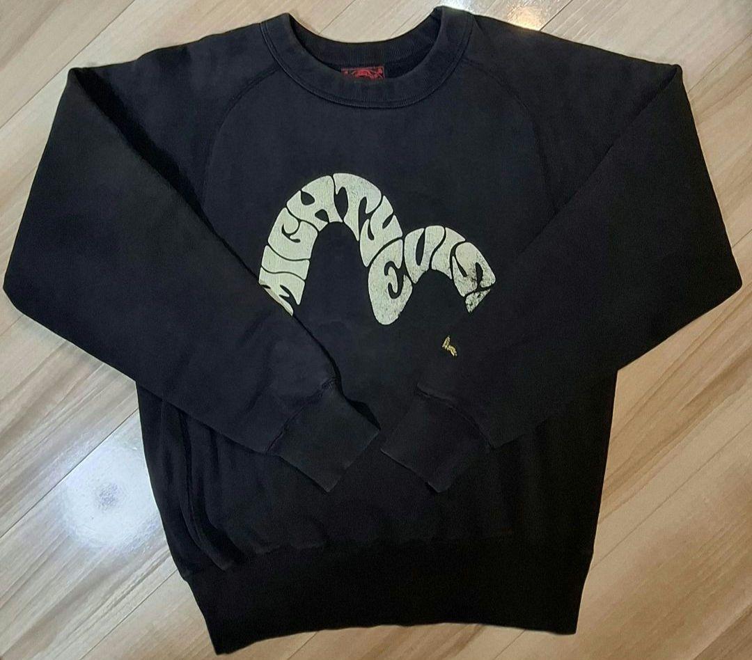 エヴィス　EVISU ブラック スウェット　トレーナー 38