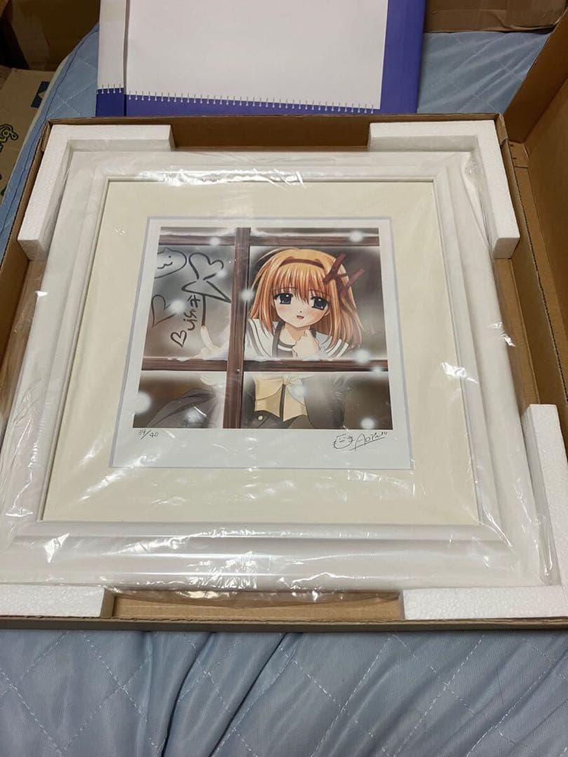 版画　直筆サイン　西又葵　ミクスドメディア　アールビバン 複製原画　芙蓉楓　原画