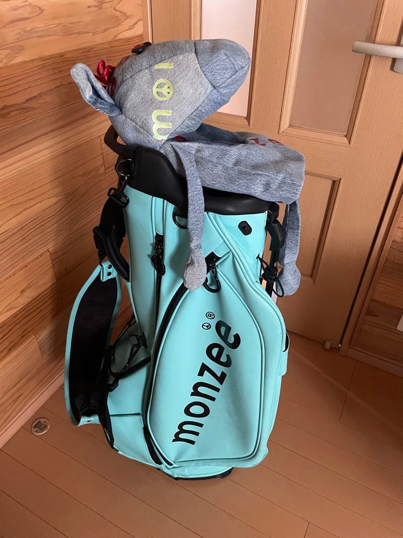 monzee キャディバッグ ターコイズ ヘッドカバー モンジー