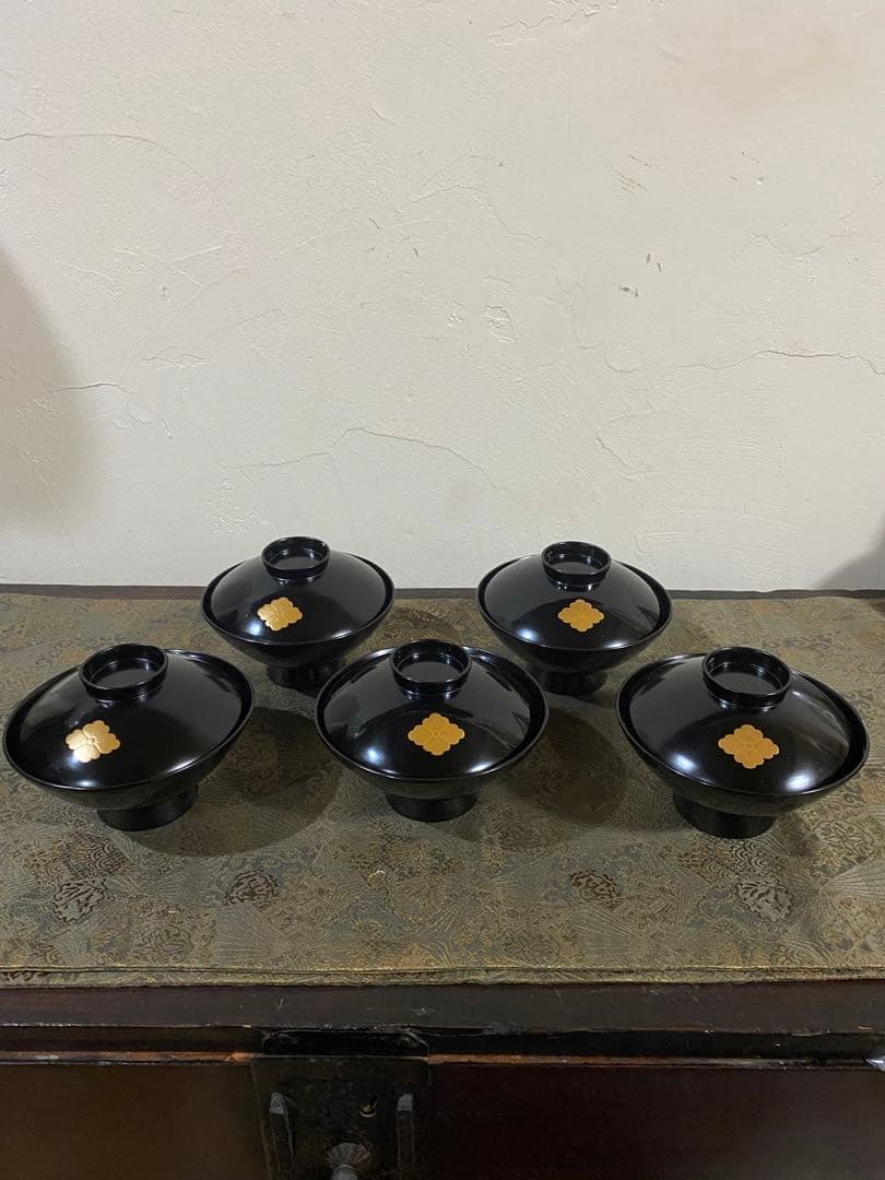 茶道具　懐石道具　輪島塗　吸物椀　超美品　木箱入り