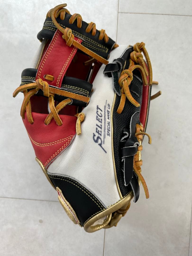 Wilson SELECT 軟式野球グローブ 赤黒