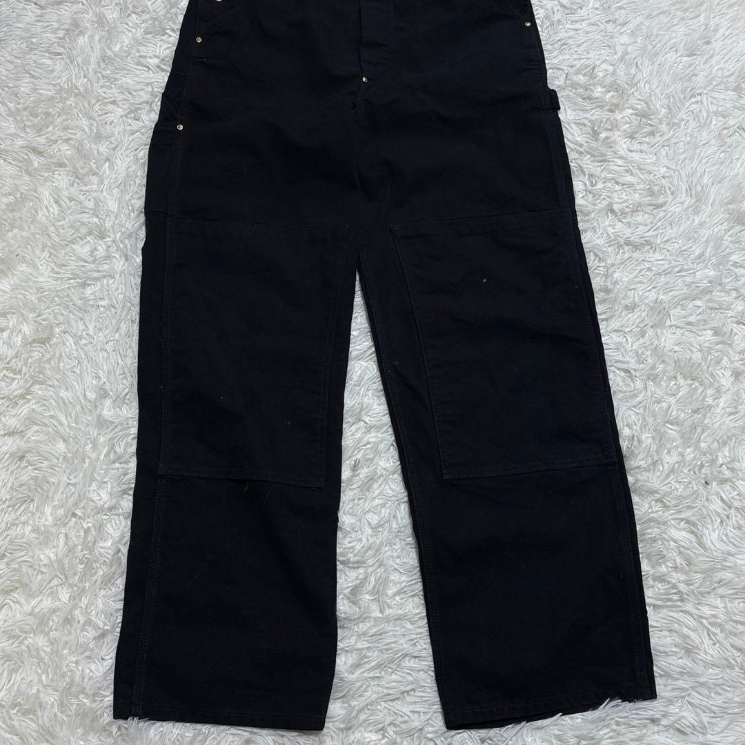 カーハート ダブルニー オーバーオール USA製 ダック地 ワークウェア 黒