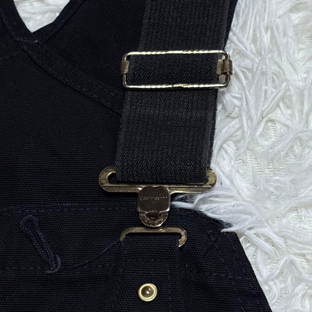 カーハート ダブルニー オーバーオール USA製 ダック地 ワークウェア 黒