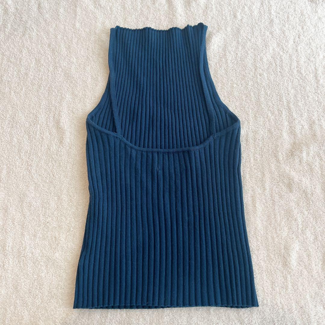 トップス THE SHISHIKUI knit cami | blue grey
