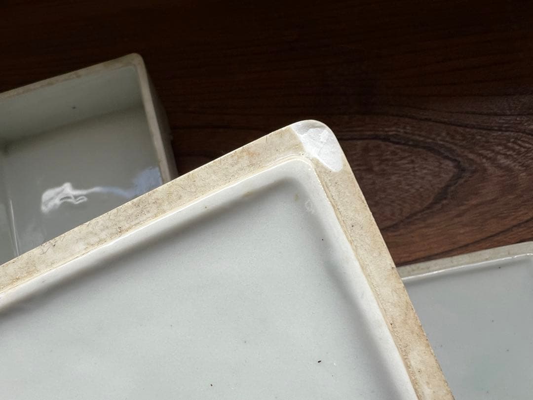 重箱　陶器　染付　インテリア置物　骨董