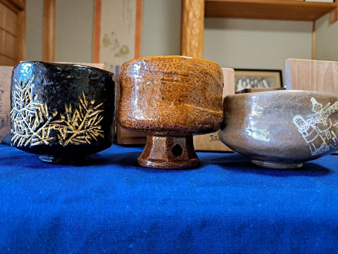 九代大樋長左衛門　12ヶ月茶碗　12客まとめて