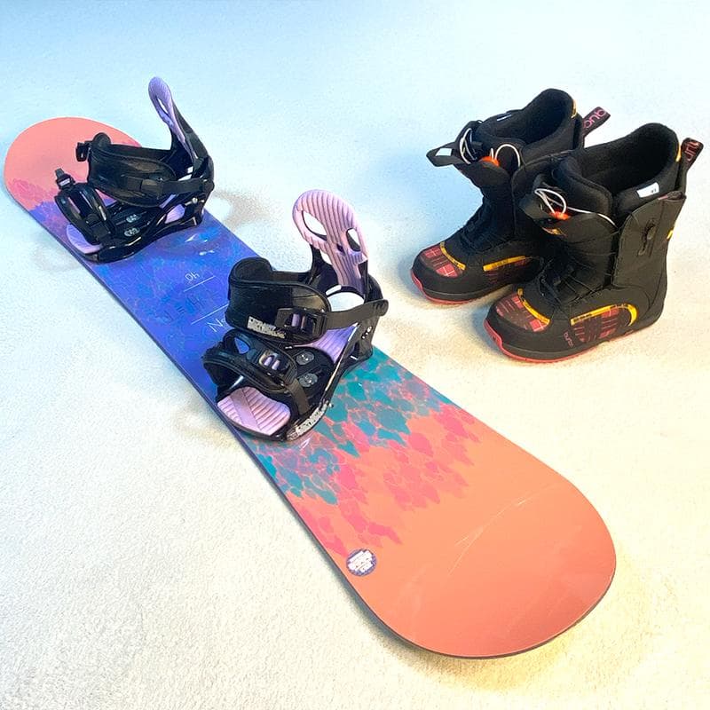 【3点セット】BURTON FEATHER 140cm スノーボード レディース