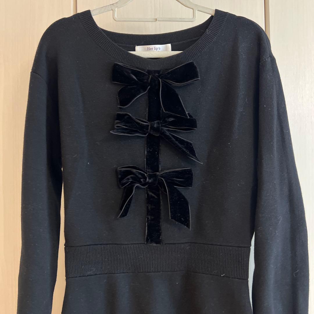 ワンピース herlipto Simone Knit Mini Dress