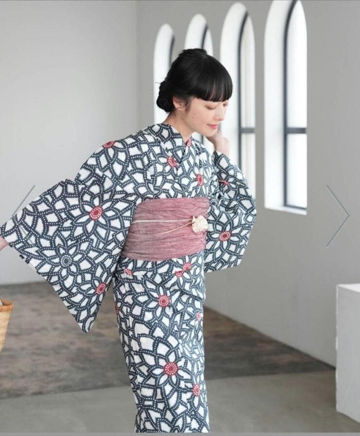 お任せの下駄+お任せの帯締つき◆◆utataneブランド浴衣◆和歌山染め