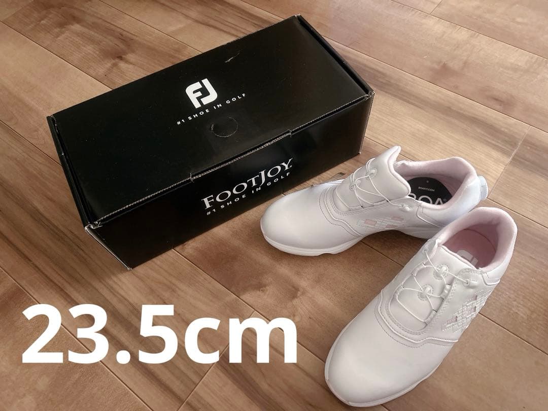 FootJoy レディース ゴルフシューズ 23.5 ホワイト ピンク 超美品