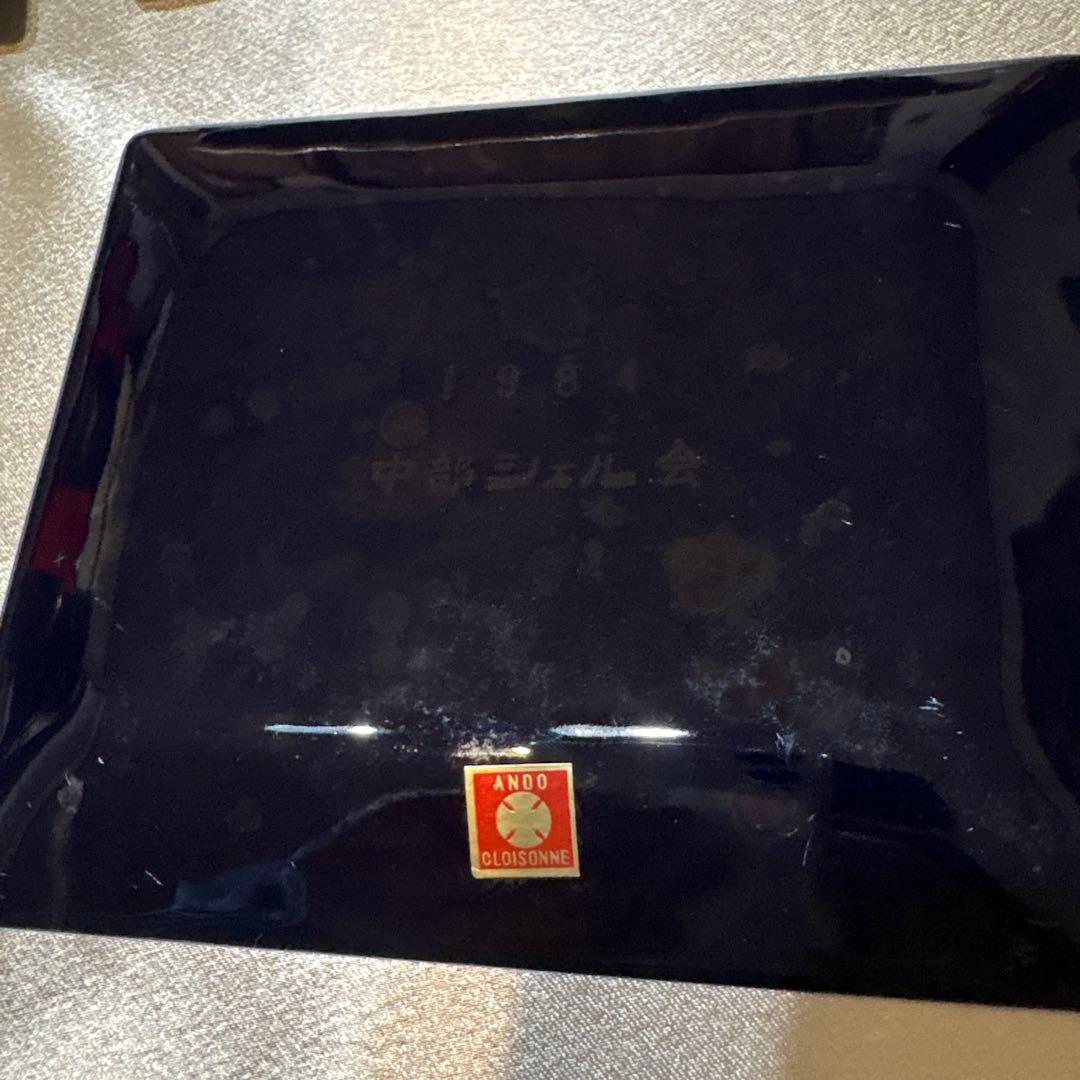 レア ヴィンテージ 安藤七宝店の七宝焼の飾皿　8枚セット