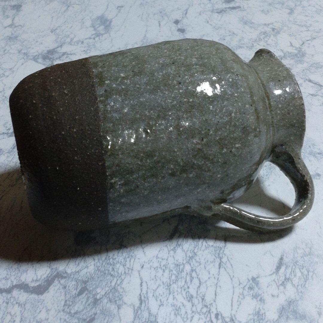 益子【矢内　齋】灰釉酒器、ソースポット、花器