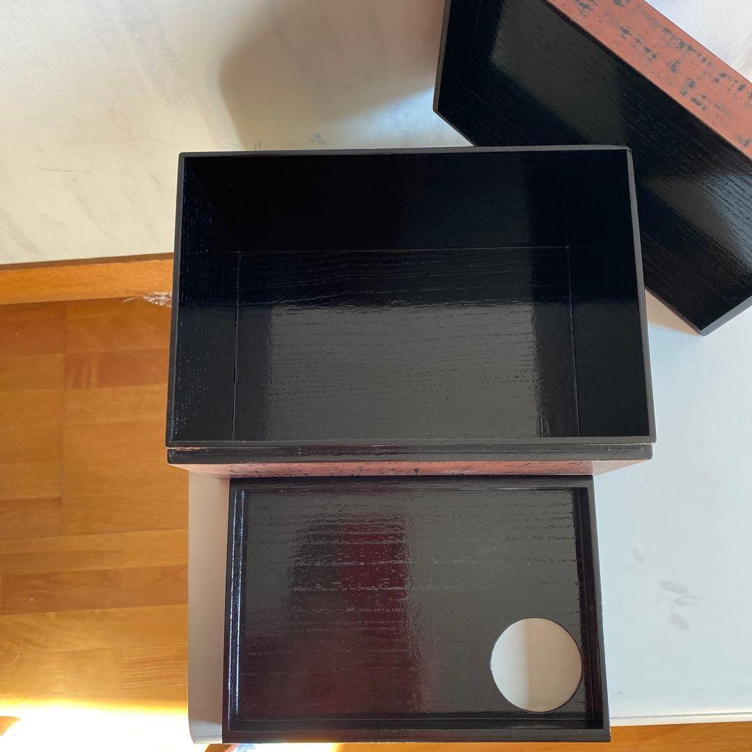 利休茶箱　根来塗り